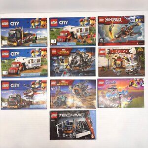 Lego CITY, Ninjago, Marvel, etc Building Instruction Manual Booklets (10 total)